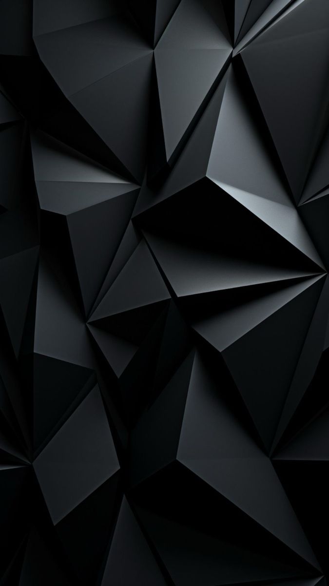 Black Low Poly Geometric